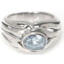 Zilveren Ring Melinda Blue